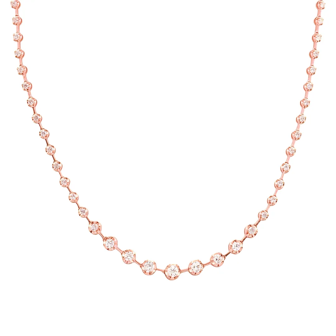 1.58ct / 4.16ct Diamond 18K Gold Graduated Link Tennis Necklace sold by Wish Fine Jewelry product image thumbnail 3