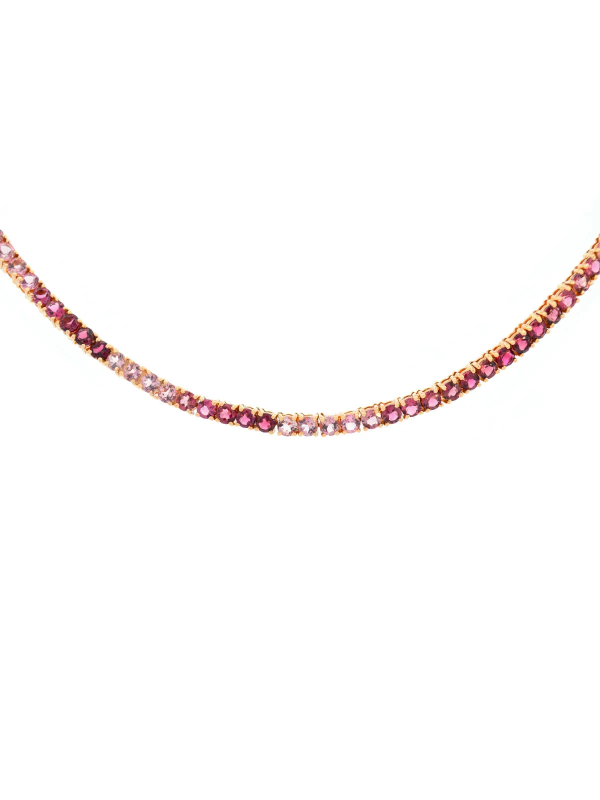 13.83ct Tourmaline 14K Gold Tennis Necklace sold by Wish Fine Jewelry