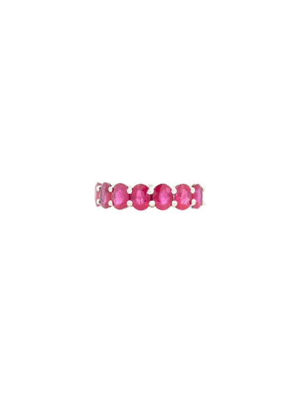 2.20ct Ruby 18K Gold Half Band Ring sold by Wish Fine Jewelry