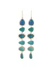 22.02ct Opal Diamond Dangle 14K Gold Earrings sold by Wish Fine Jewelry