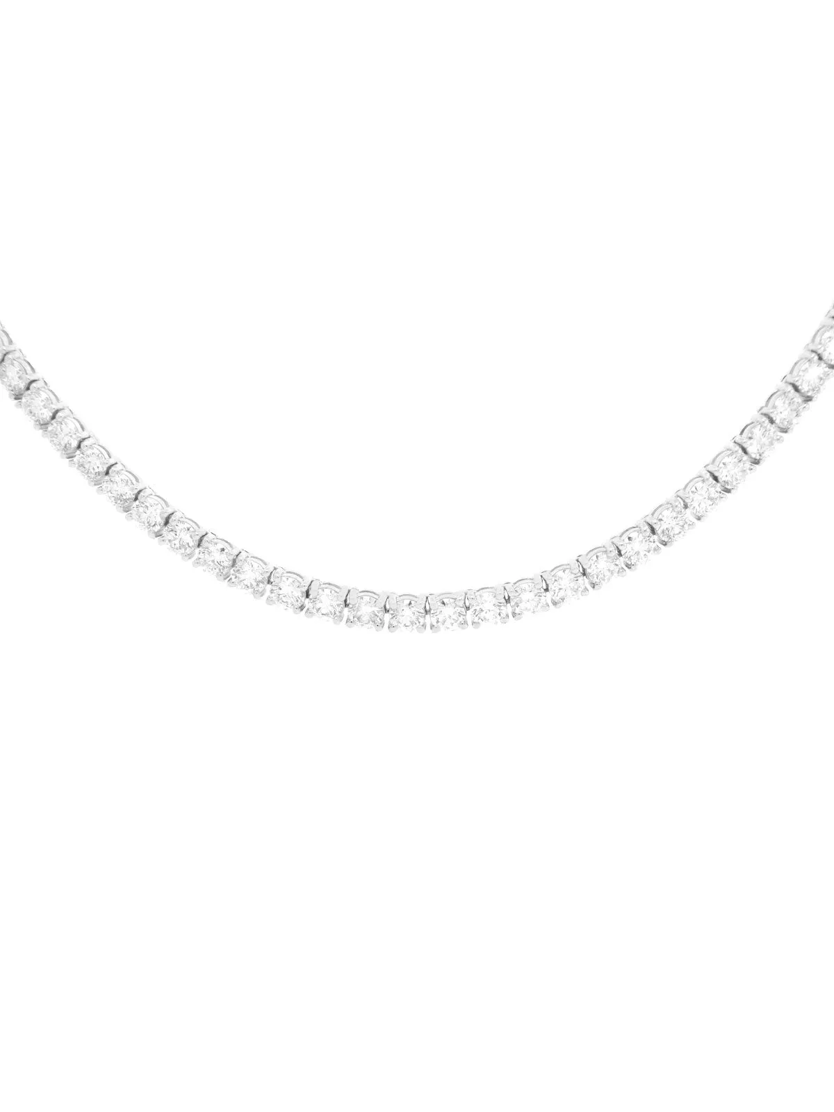 19.75ct Diamond 18K Gold Four Prongs Tennis Necklace sold by Wish Fine Jewelry