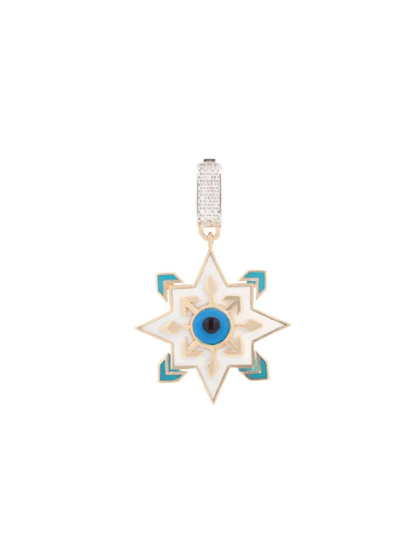 14K Gold Evil Eye Star Pendant sold by Wish Fine Jewelry
