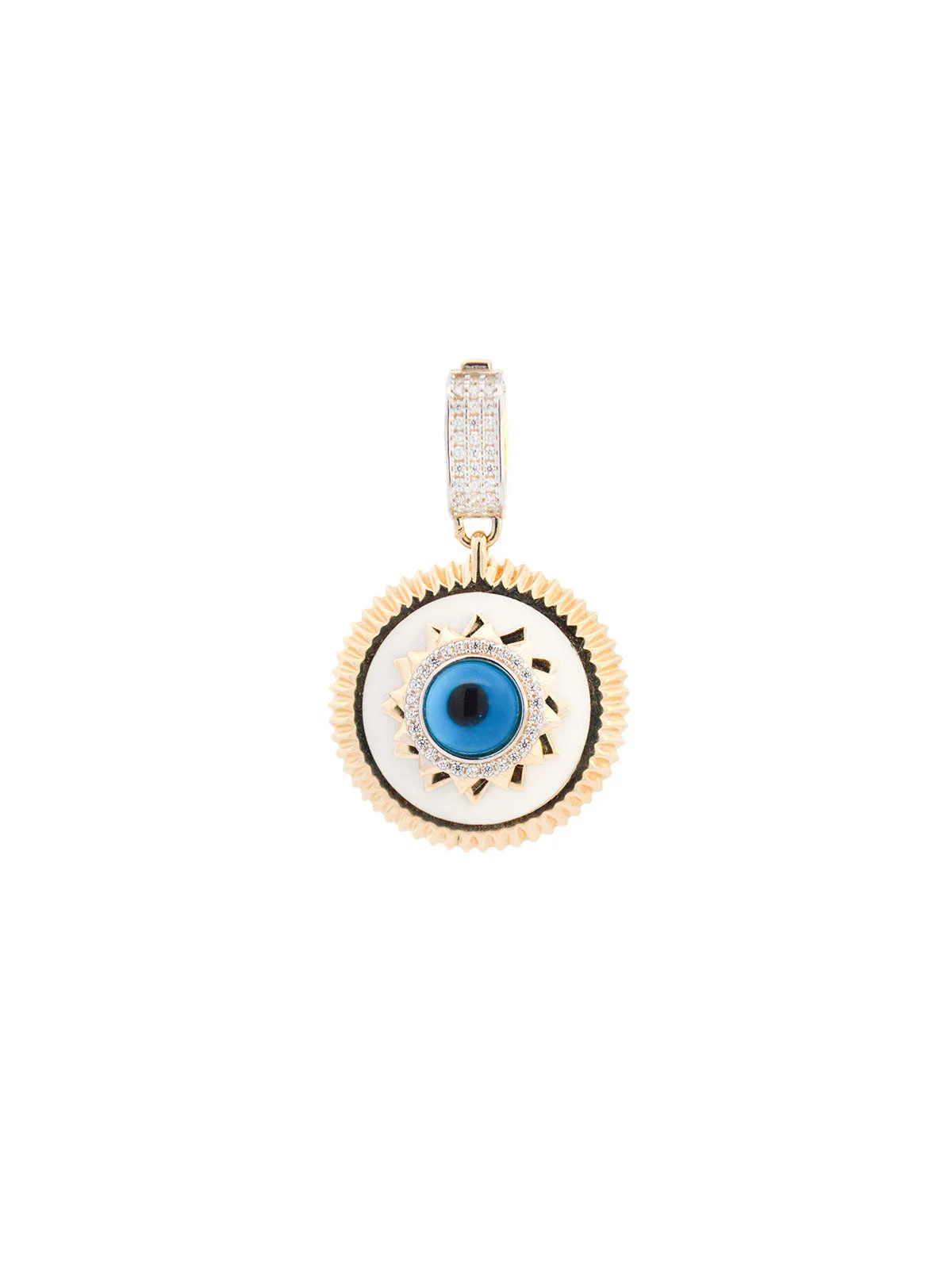 14K Gold Evil Eye Pendant sold by Wish Fine Jewelry