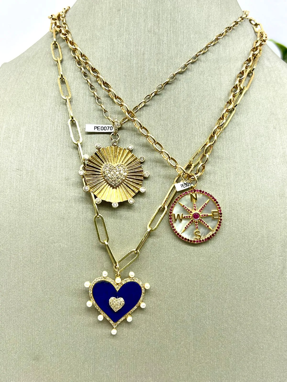 Ruby 14K Gold Compass Pendant sold by Wish Fine Jewelry product image thumbnail 2