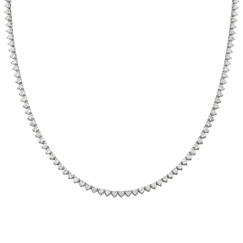 10.54ct Diamond 18K Gold Graduated Tennis Necklace sold by Wish Fine Jewelry