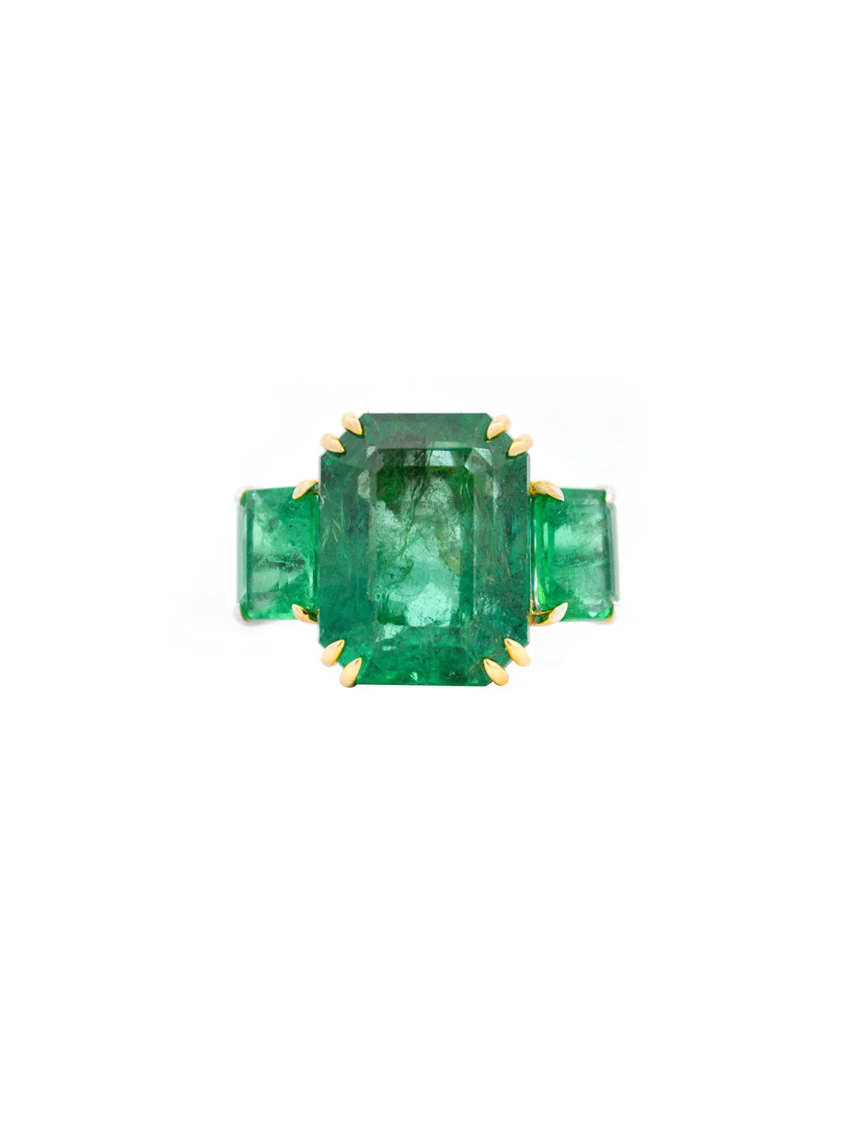 15.75ct Zambia Emerald 18K Gold Cocktail Ring sold by Wish Fine Jewelry
