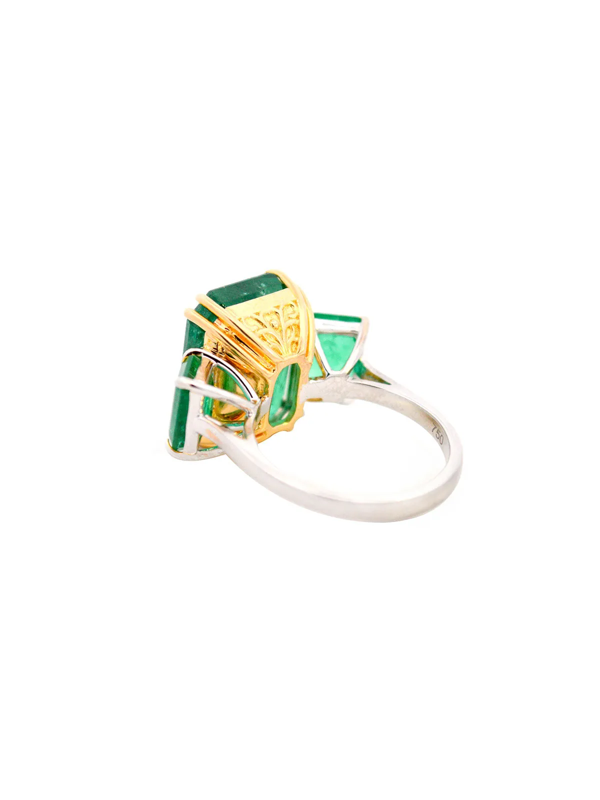 15.75ct Zambia Emerald 18K Gold Cocktail Ring sold by Wish Fine Jewelry product image thumbnail 3