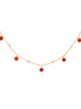 3.11ct Red Coral Diamond 18K Gold Floating Necklace sold by Wish Fine Jewelry