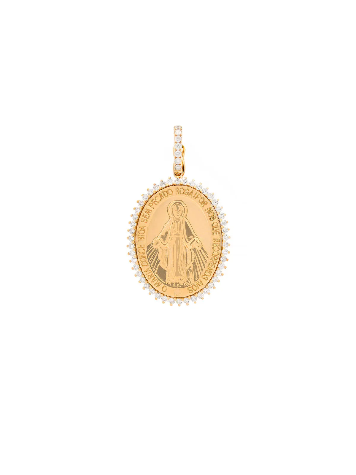 0.55ct Diamond 18K Gold Medal Pendant sold by Wish Fine Jewelry product image thumbnail 2