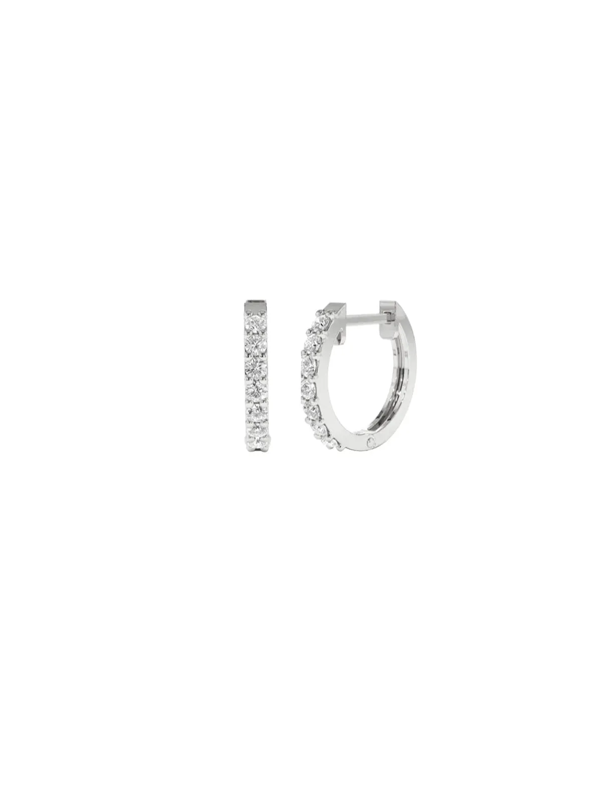 0.36ct Diamond 18K Gold Huggie Hoops Earrings sold by Wish Fine Jewelry product image thumbnail 2