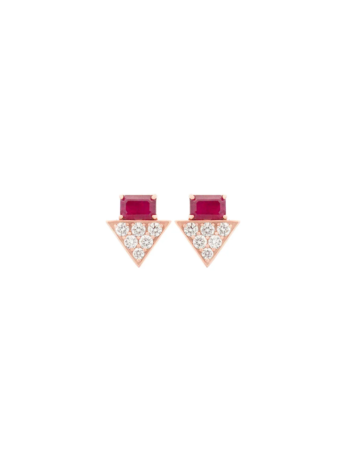 1.82ct Diamond Ruby 14K Gold Stud Earrings sold by Wish Fine Jewelry
