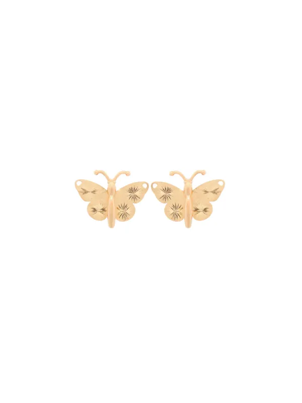 14K Gold Butterfly Stud Earrings sold by Wish Fine Jewelry