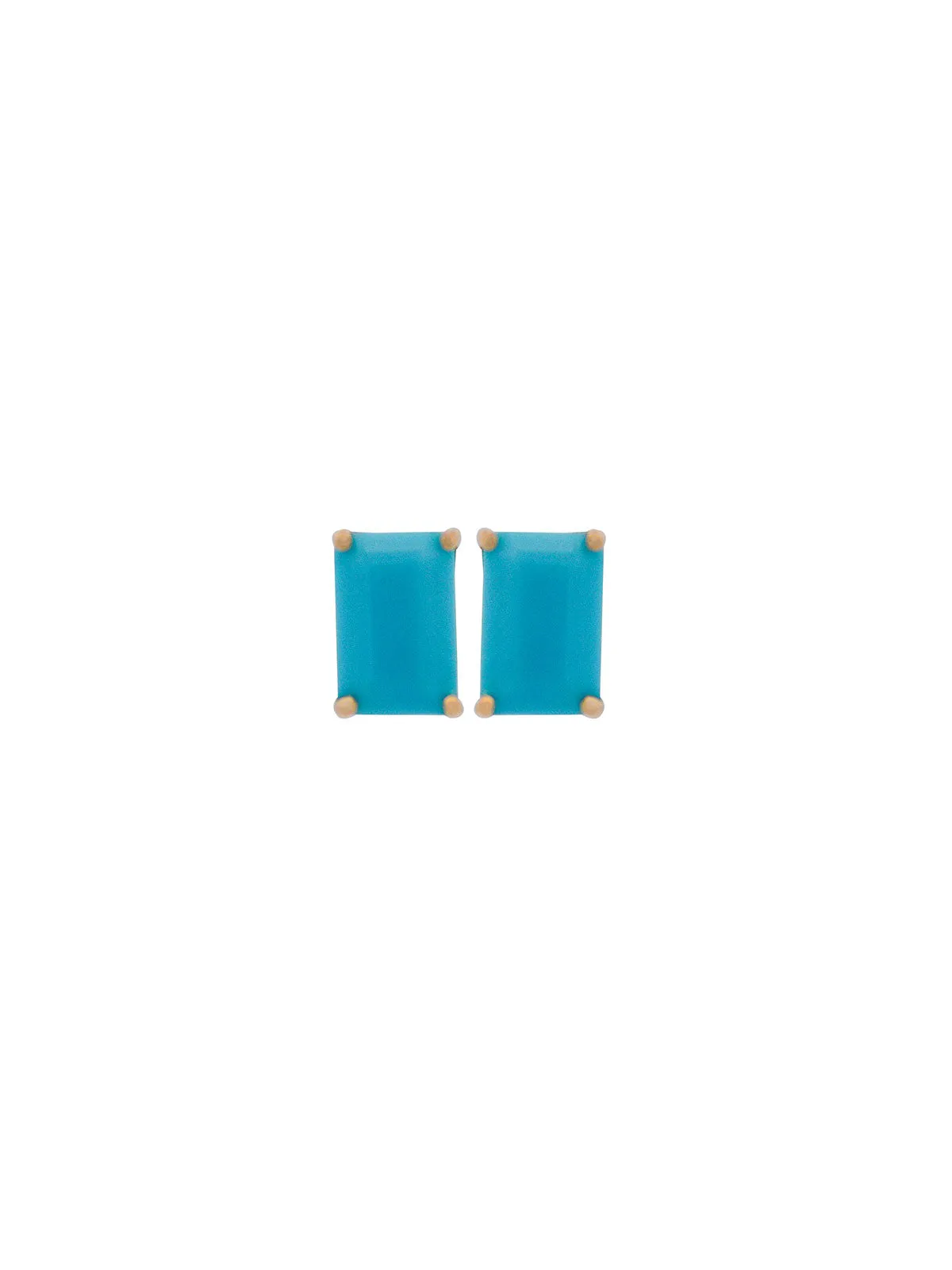 0.97ct Turquoise 18K Gold Stud Earrings sold by Wish Fine Jewelry