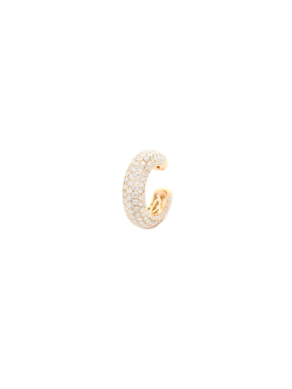 2.10ct Diamond 18K Gold Multi Row Pave Ear Cuff sold by Wish Fine Jewelry product image thumbnail 2