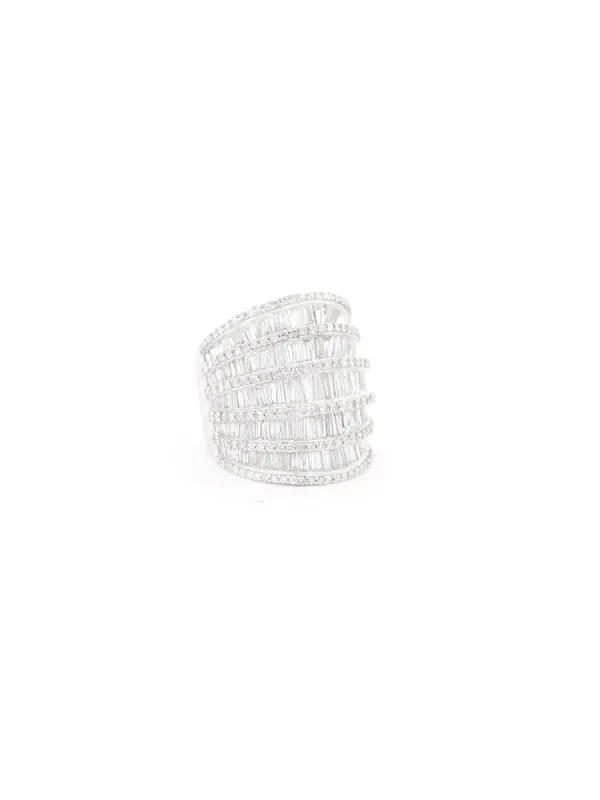 4.75ct Diamond 18K Gold Shield Cocktail Ring sold by Wish Fine Jewelry