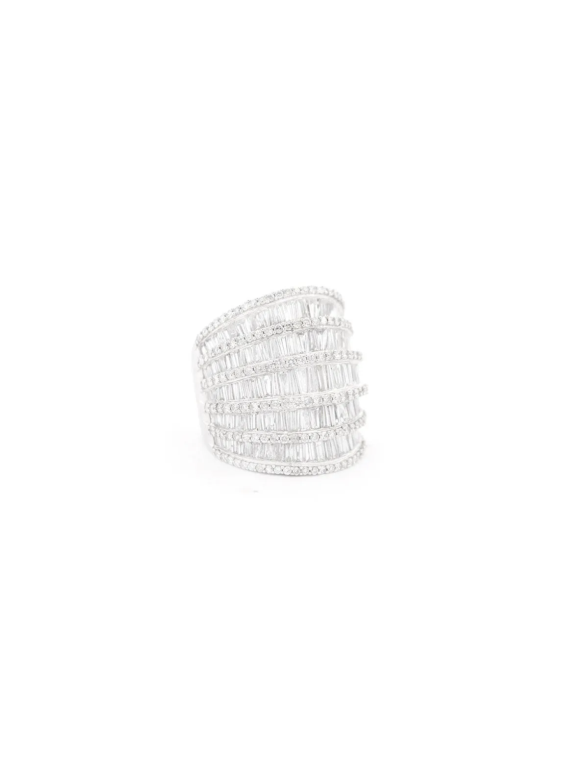 4.75ct Diamond 18K Gold Shield Cocktail Ring sold by Wish Fine Jewelry