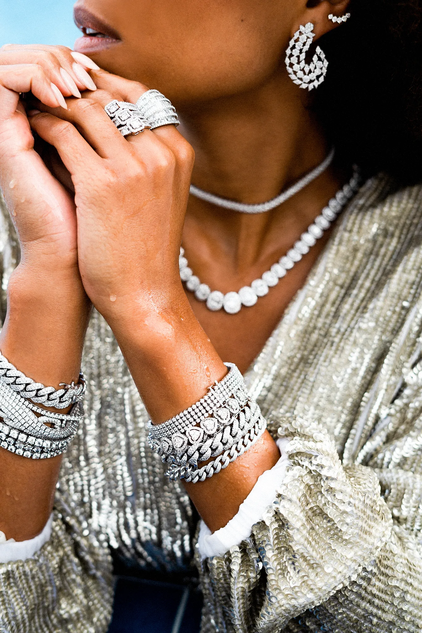 4.75ct Diamond 18K Gold Shield Cocktail Ring sold by Wish Fine Jewelry product image thumbnail 2