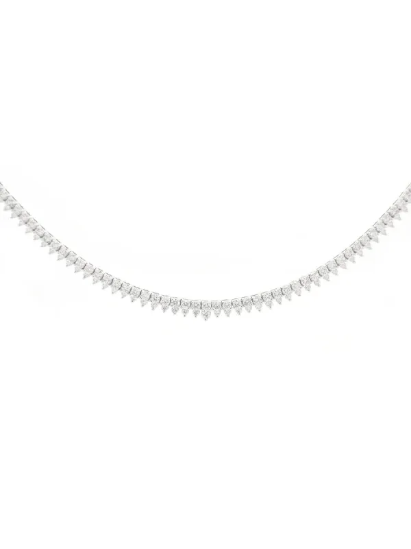 5.00ct Diamond 18K Stationed Tennis Necklace sold by Wish Fine Jewelry