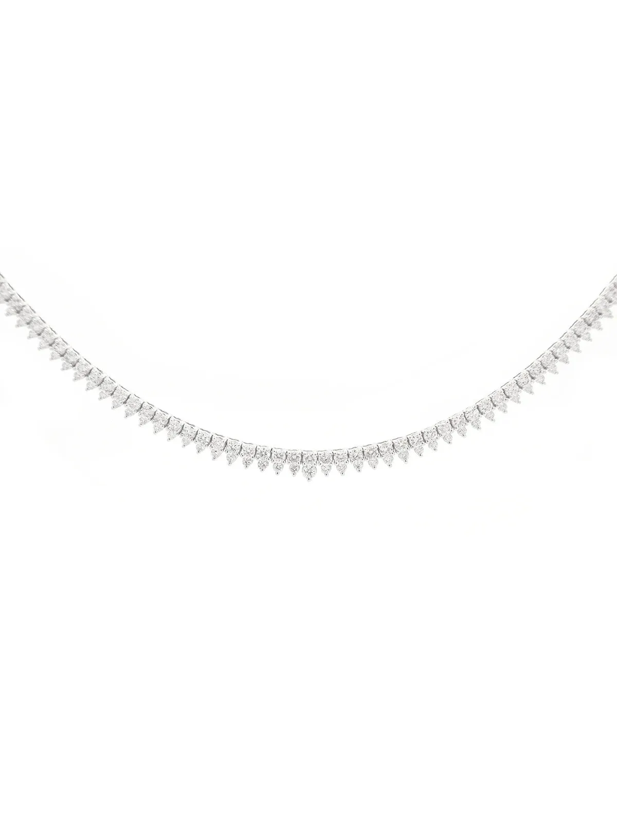 5.00ct Diamond 18K Stationed Tennis Necklace sold by Wish Fine Jewelry