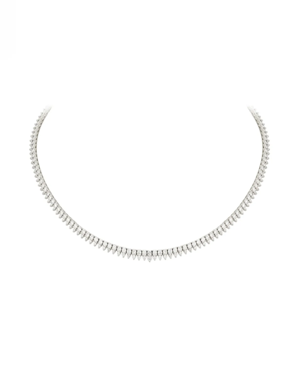 5.00ct Diamond 18K Stationed Tennis Necklace sold by Wish Fine Jewelry product image thumbnail 2