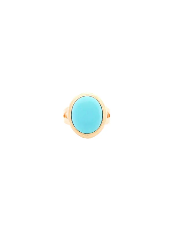 Turquoise 14K Gold Cocktail Ring sold by Wish Fine Jewelry