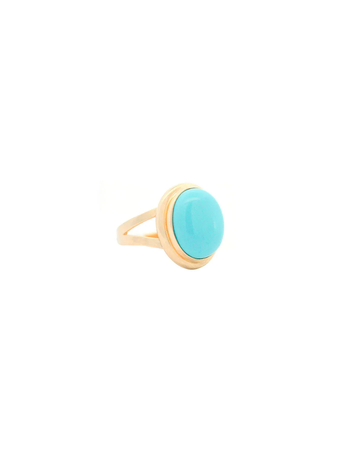 Turquoise 14K Gold Cocktail Ring sold by Wish Fine Jewelry product image thumbnail 2