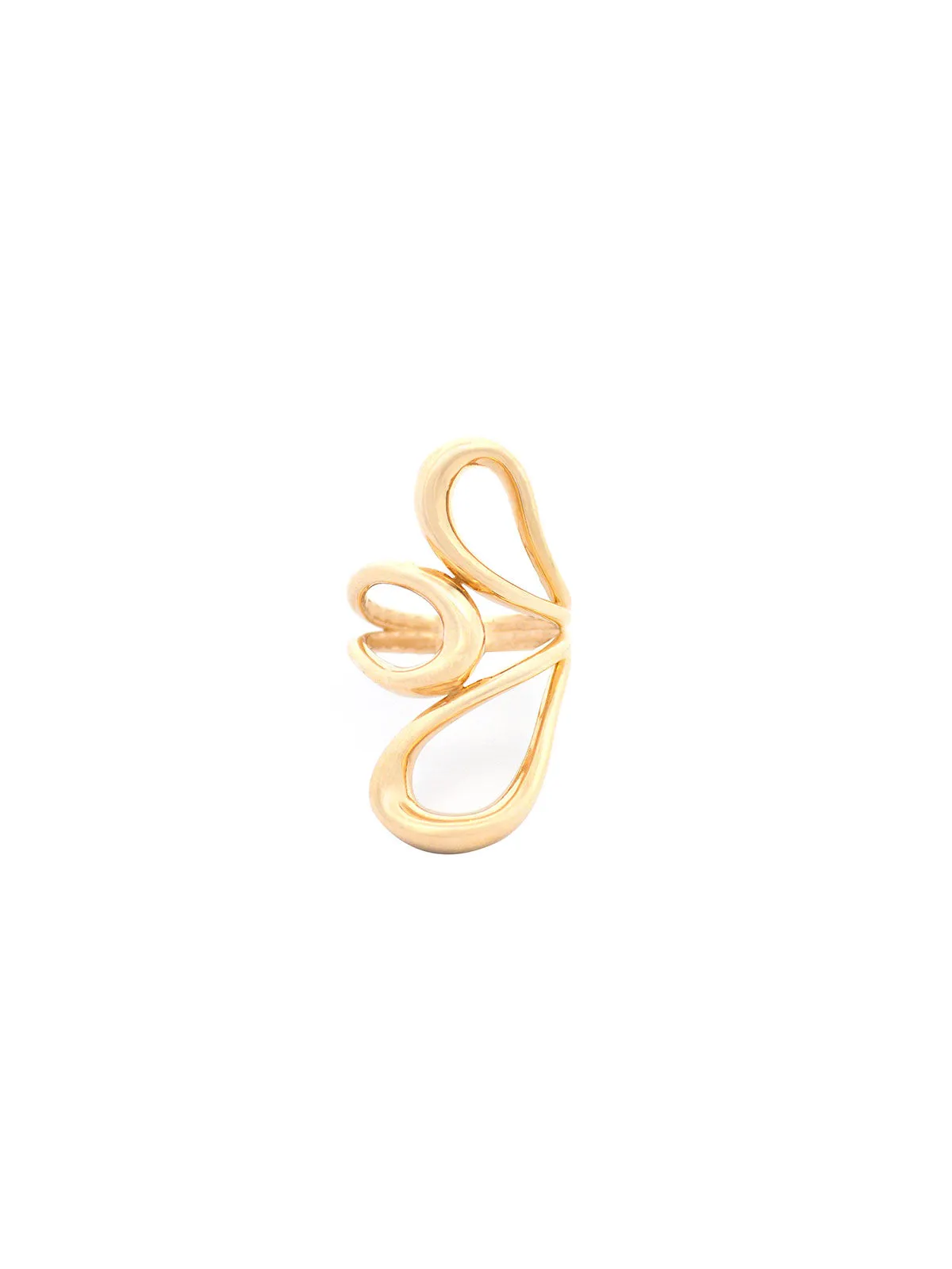14K Gold Grooved Statement Ring sold by Wish Fine Jewelry