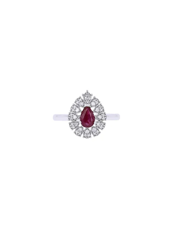 0.70ct Diamond Ruby 14K Gold Vintage Style Ring sold by Wish Fine Jewelry