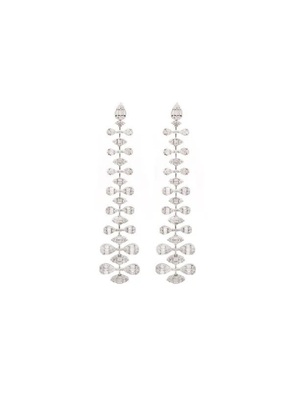3.6ct Diamond 14K Gold Statement Cascade Earrings sold by Wish Fine Jewelry