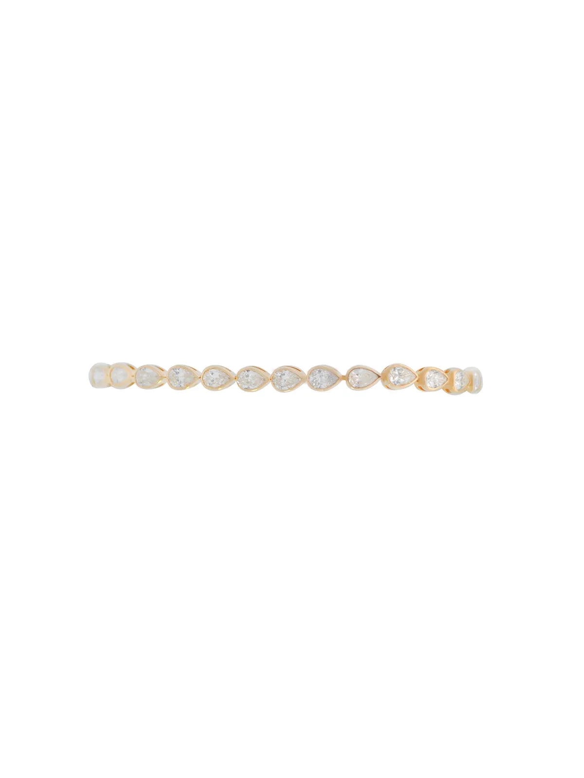 4.16ct Diamond 18K Gold Teardrop Bezel Tennis Bracelet sold by Wish Fine Jewelry product image thumbnail 2