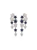 2.19ct Diamond Blue Sapphire 18K Gold Stars Cascades Earrings sold by Wish Fine Jewelry
