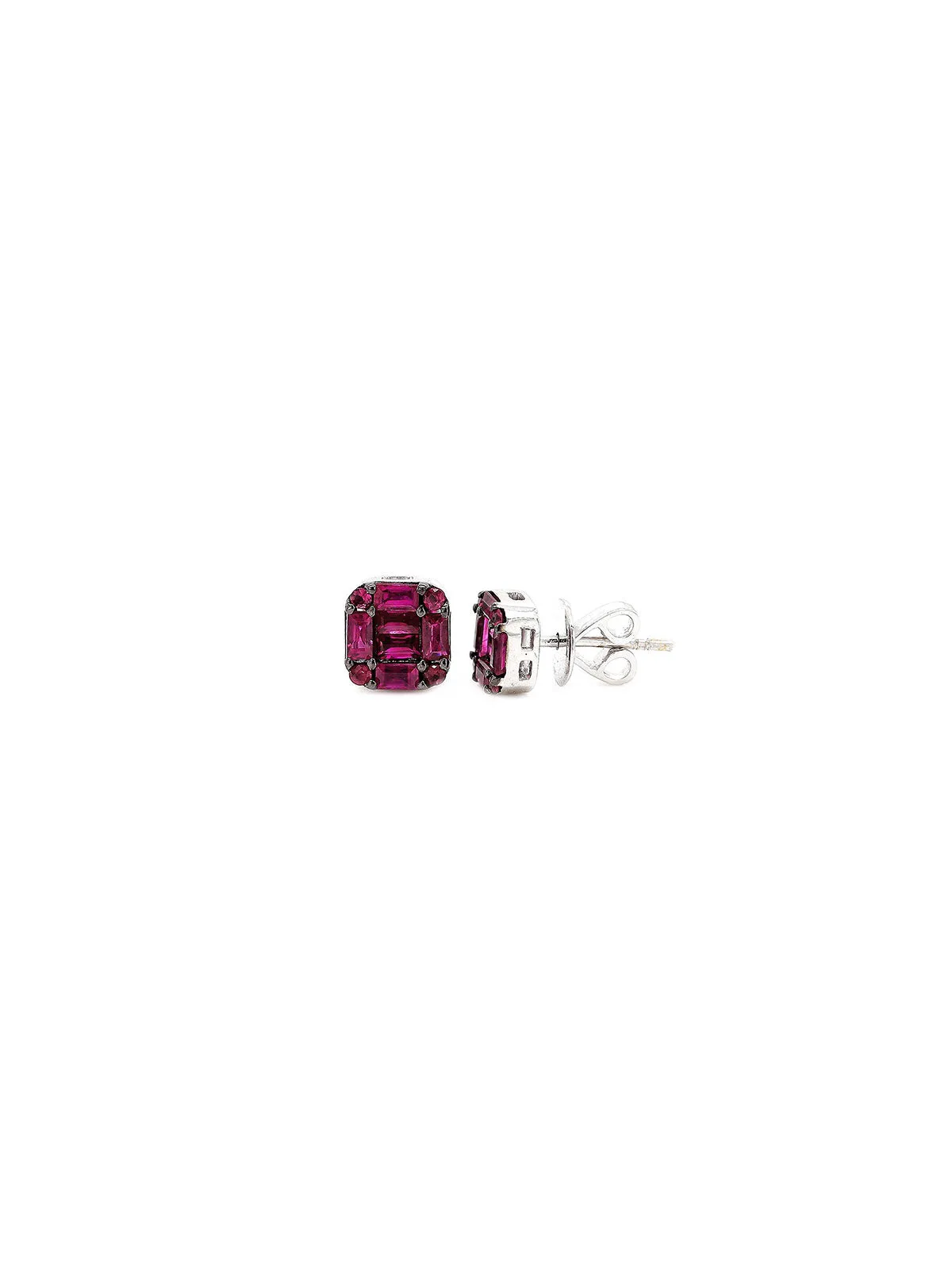0.71ct Ruby 18K Gold Dainty Baguette Set Stud Earrings sold by Wish Fine Jewelry product image thumbnail 3