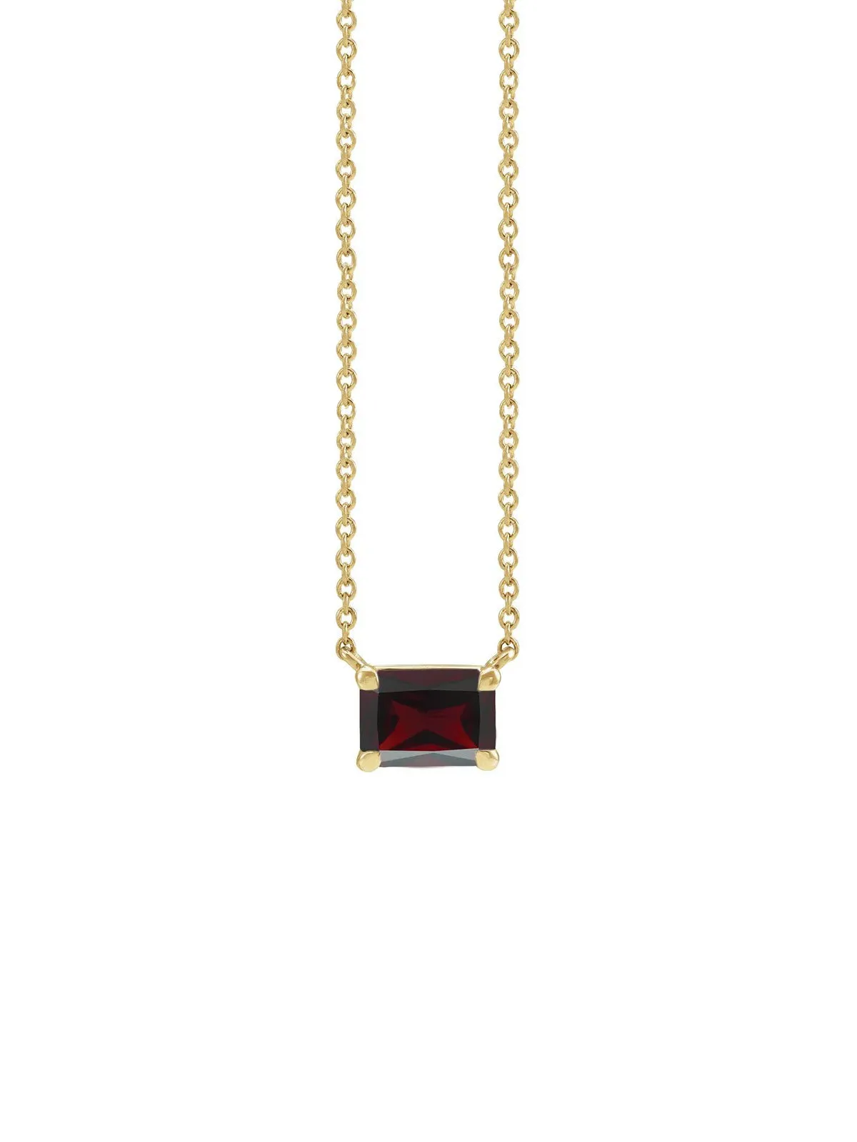 1.00ct Garnet 18K Gold Pendant Chain Necklace sold by Wish Fine Jewelry
