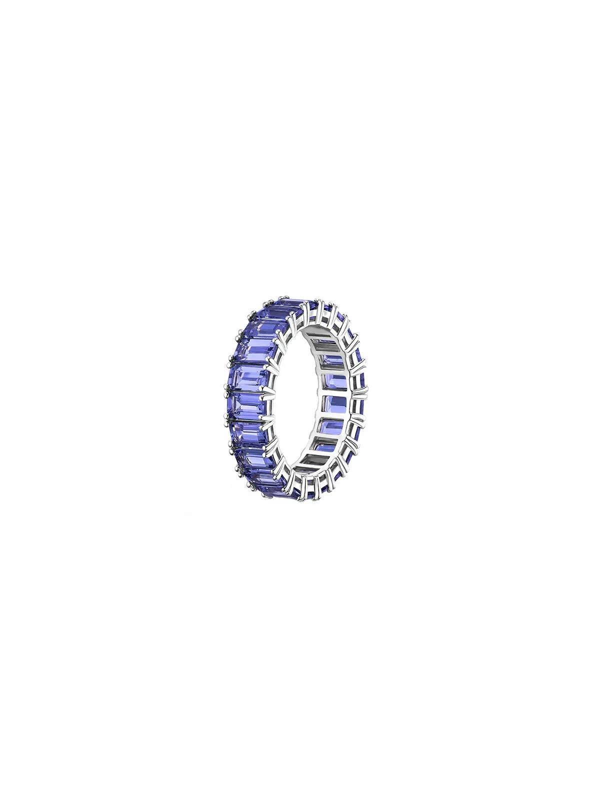 6.00ct Blue Sapphire 18K Gold Eternity Band Ring sold by Wish Fine Jewelry