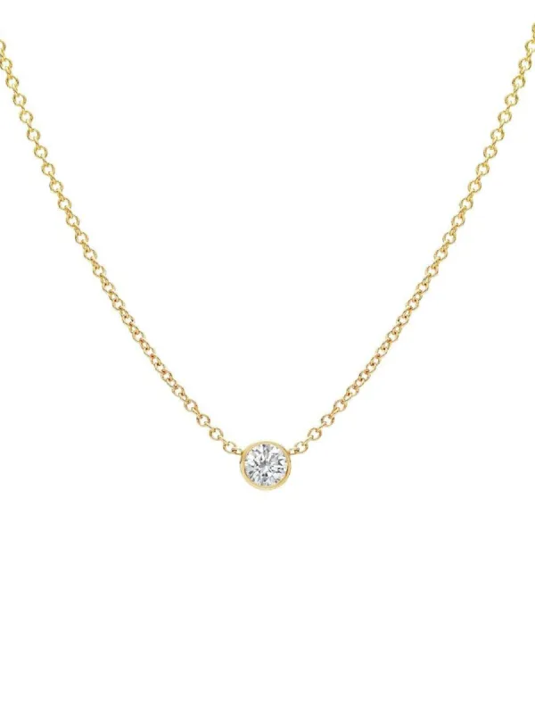 0.22ct Diamond 14K Gold Solitaire Necklace sold by Wish Fine Jewelry