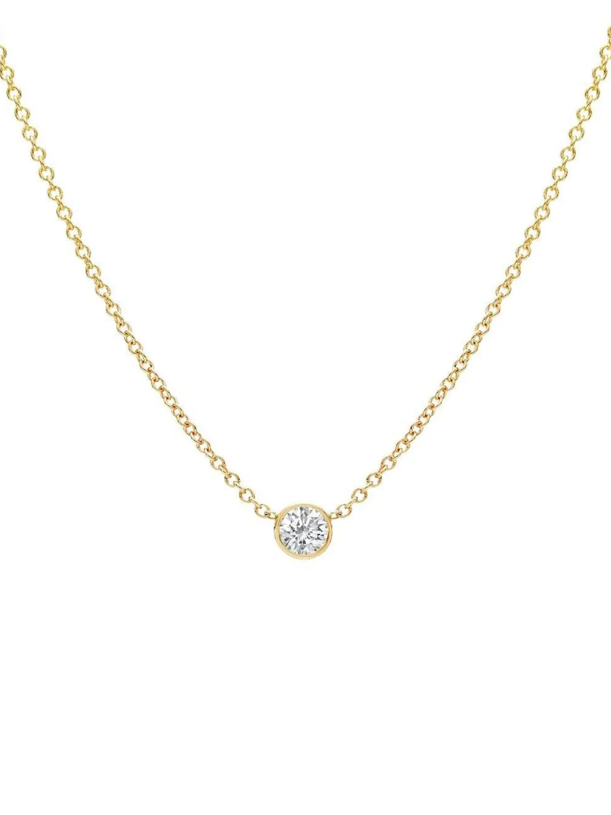 0.22ct Diamond 14K Gold Solitaire Necklace sold by Wish Fine Jewelry
