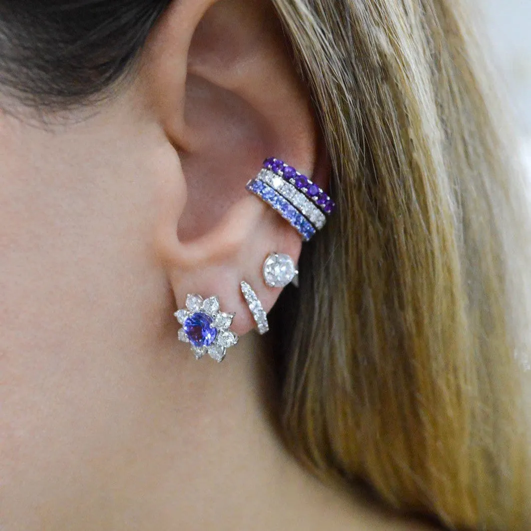 0.50ct Tanzanite 18K Gold Ear Cuff sold by Wish Fine Jewelry product image thumbnail 2