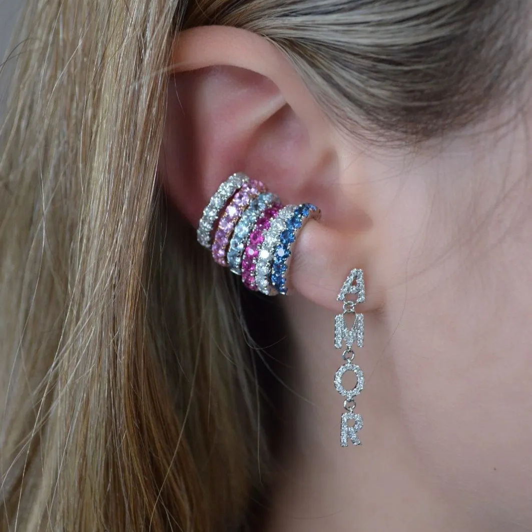 0.60ct Blue Topaz 18K Gold Ear Cuff sold by Wish Fine Jewelry product image thumbnail 3