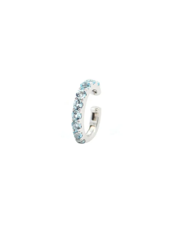 0.60ct Blue Topaz 18K Gold Ear Cuff sold by Wish Fine Jewelry