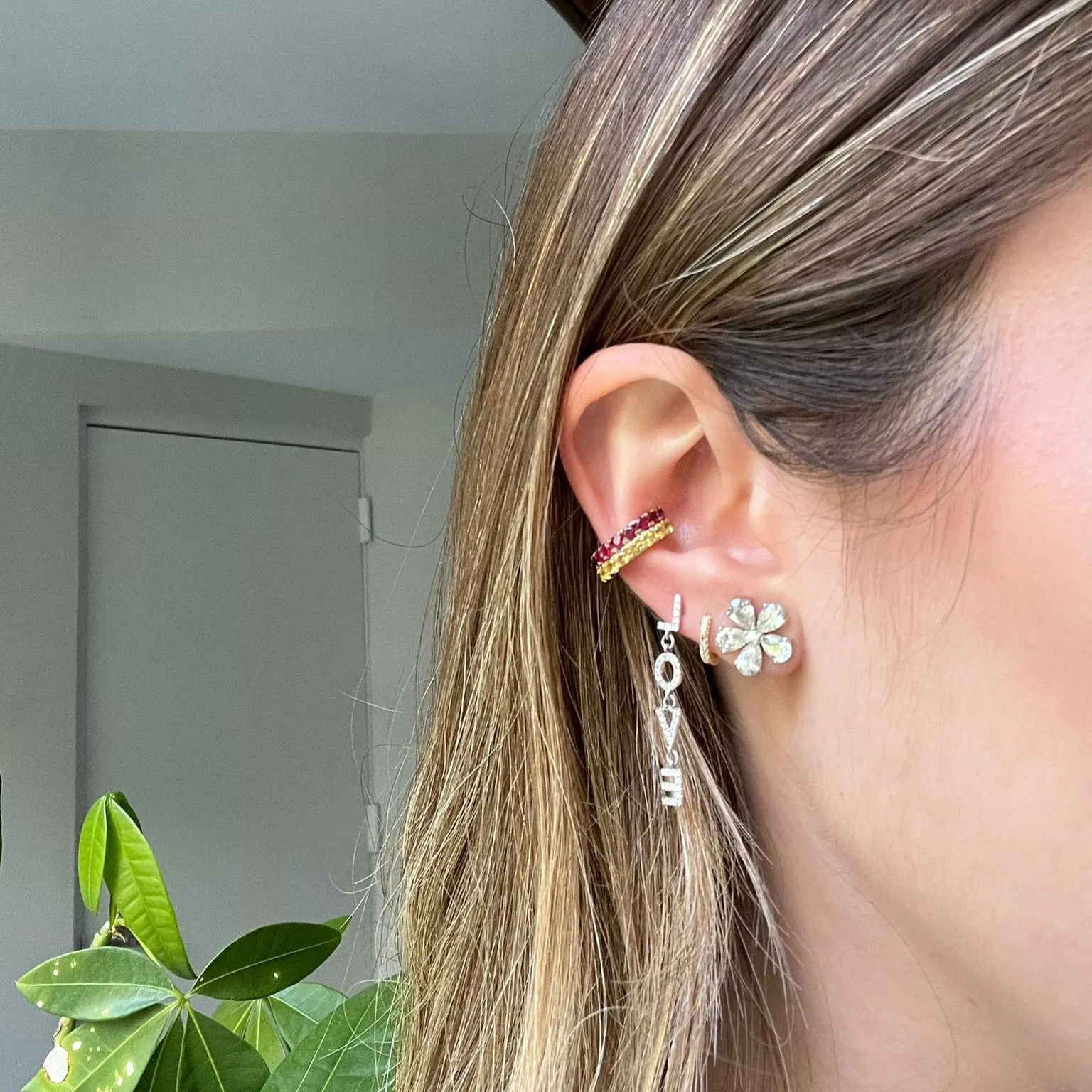 0.60ct Citrine 18K Gold Ear Cuff sold by Wish Fine Jewelry product image thumbnail 2