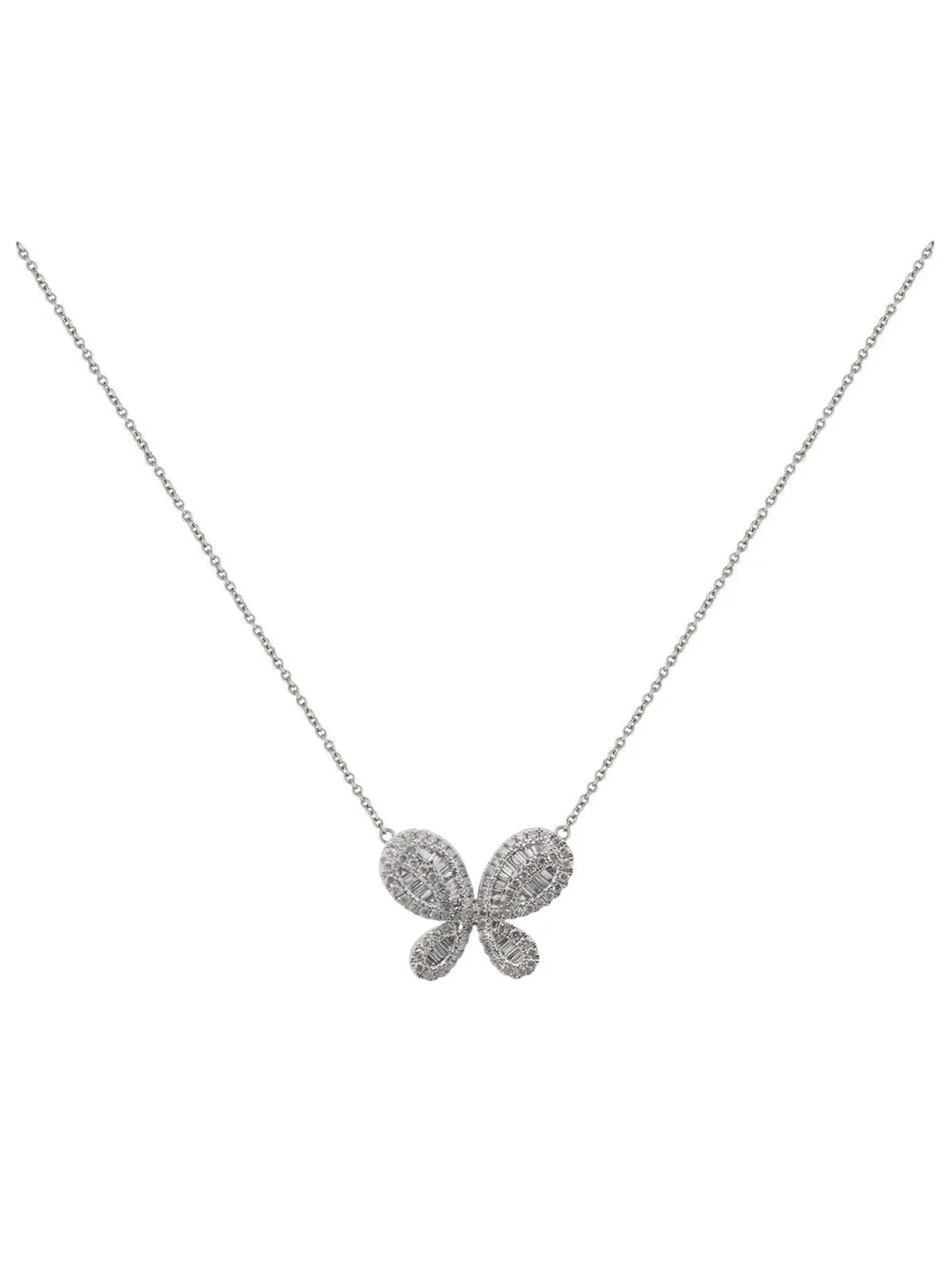 0.80ct Diamond 18K Gold Butterfly Pendant Necklace sold by Wish Fine Jewelry