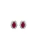 2.41ct Ruby Diamond 14K Gold Halo Stud Earrings sold by Wish Fine Jewelry