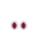 2.41ct Ruby Diamond 14K Gold Halo Stud Earrings sold by Wish Fine Jewelry