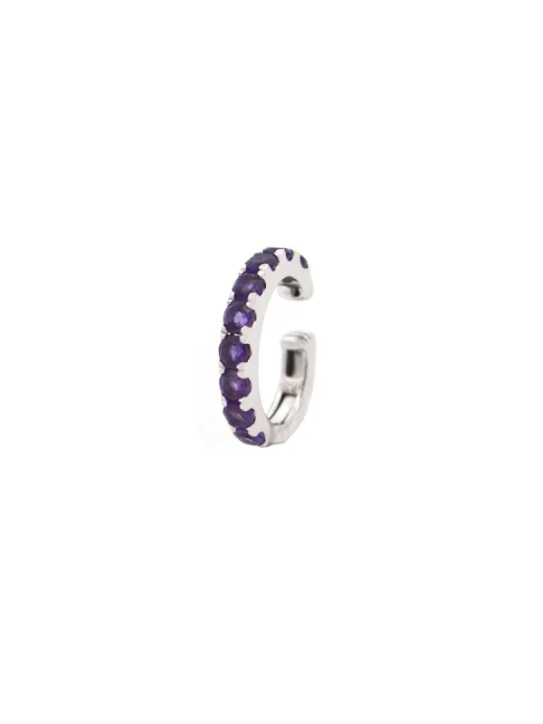 0.54ct Amethyst Ear Cuff in 14K White Gold sold by Wish Fine Jewelry