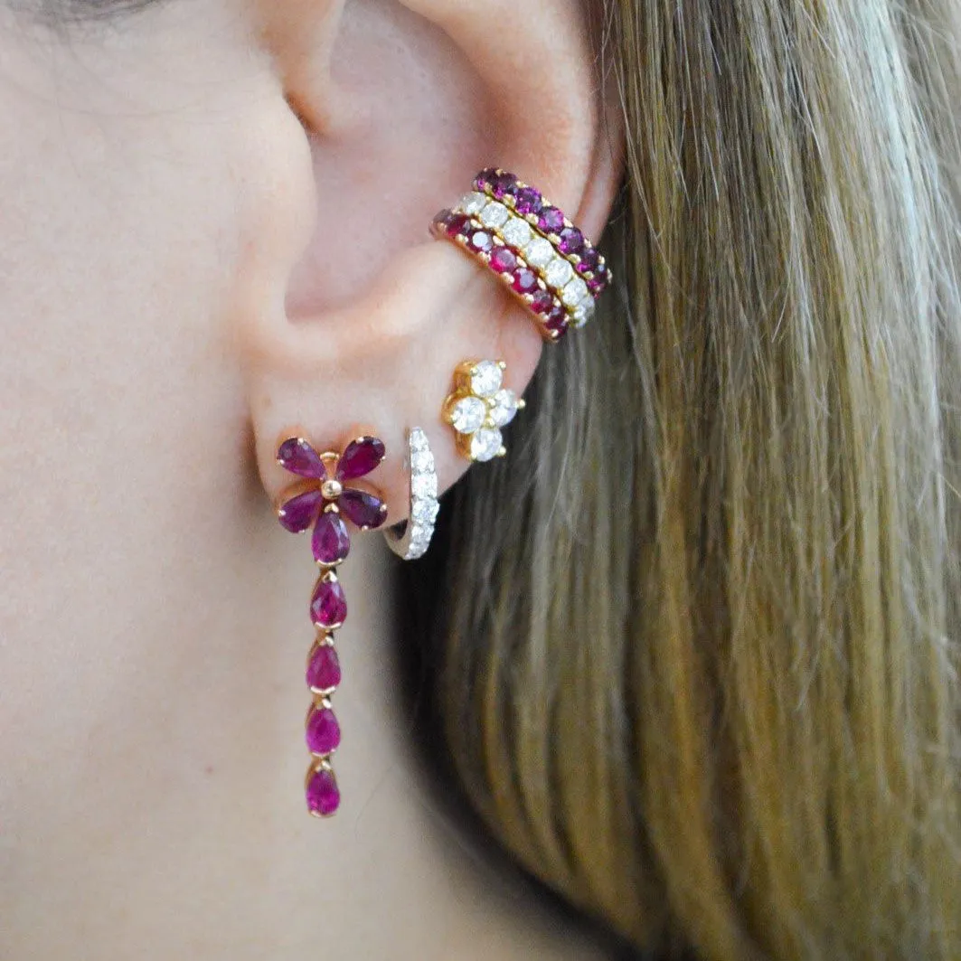 0.67ct Ruby 14K Gold Ear Cuff sold by Wish Fine Jewelry product image thumbnail 4