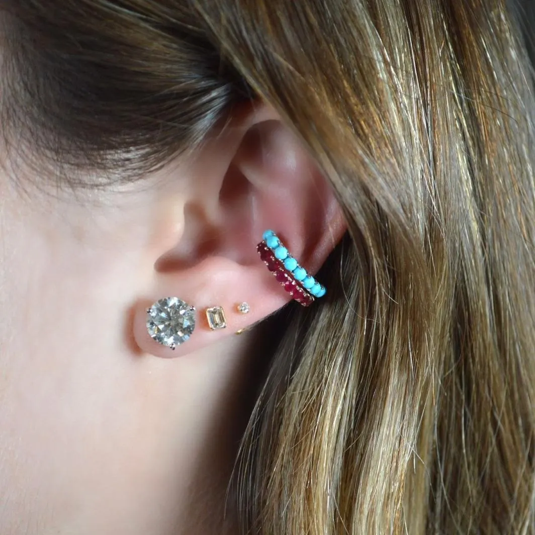 0.67ct Ruby 14K Gold Ear Cuff sold by Wish Fine Jewelry product image thumbnail 3