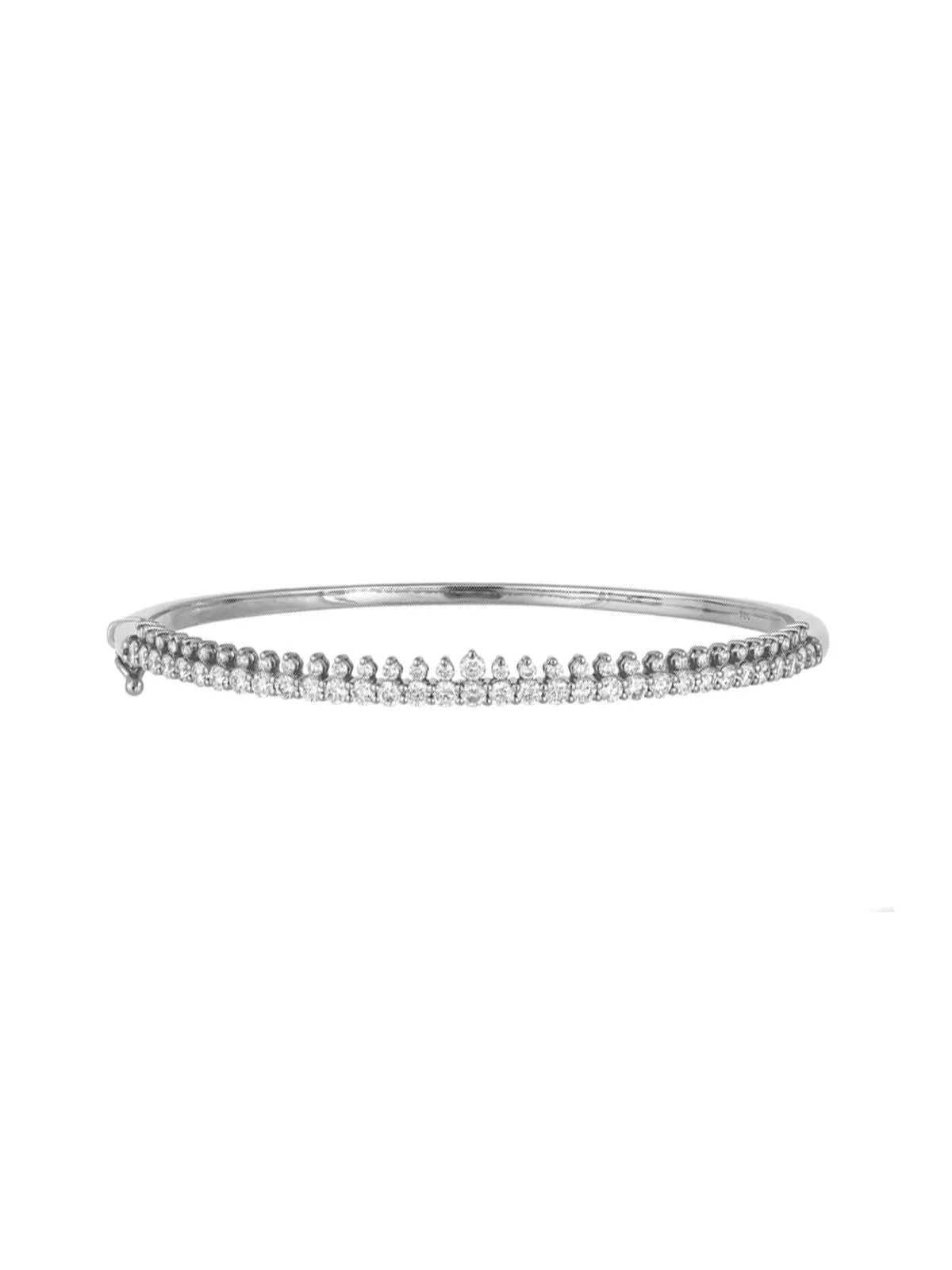 1.58ct Diamond 18K Gold Stationed Bangle Bracelet sold by Wish Fine Jewelry