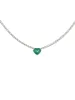 4.78ct Diamond Emerald 18K Gold Heart Tennis Necklace sold by Wish Fine Jewelry
