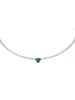 4.78ct Diamond Emerald 18K Gold Heart Tennis Necklace sold by Wish Fine Jewelry