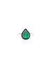 1.75ct Black Diamond Emerald 18K Gold Pear Halo Ring sold by Wish Fine Jewelry